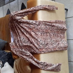 snake skin print Reformation dress